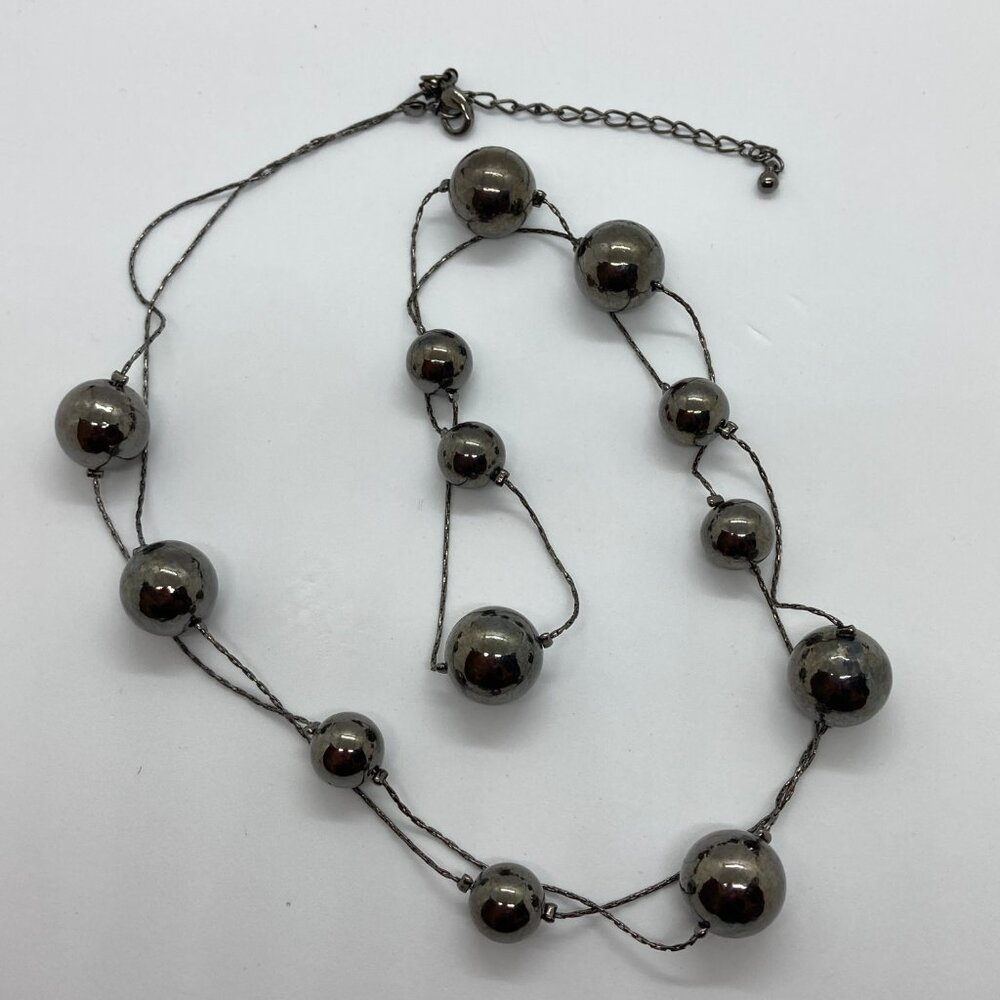 Costume Dark Grey Beaded Necklace. Worn only ONCE ❤️